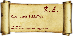 Kis Leonidász névjegykártya